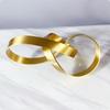 Brass Knot Sculpture Modern Design Abstract Ribbon Statue Polished Finish