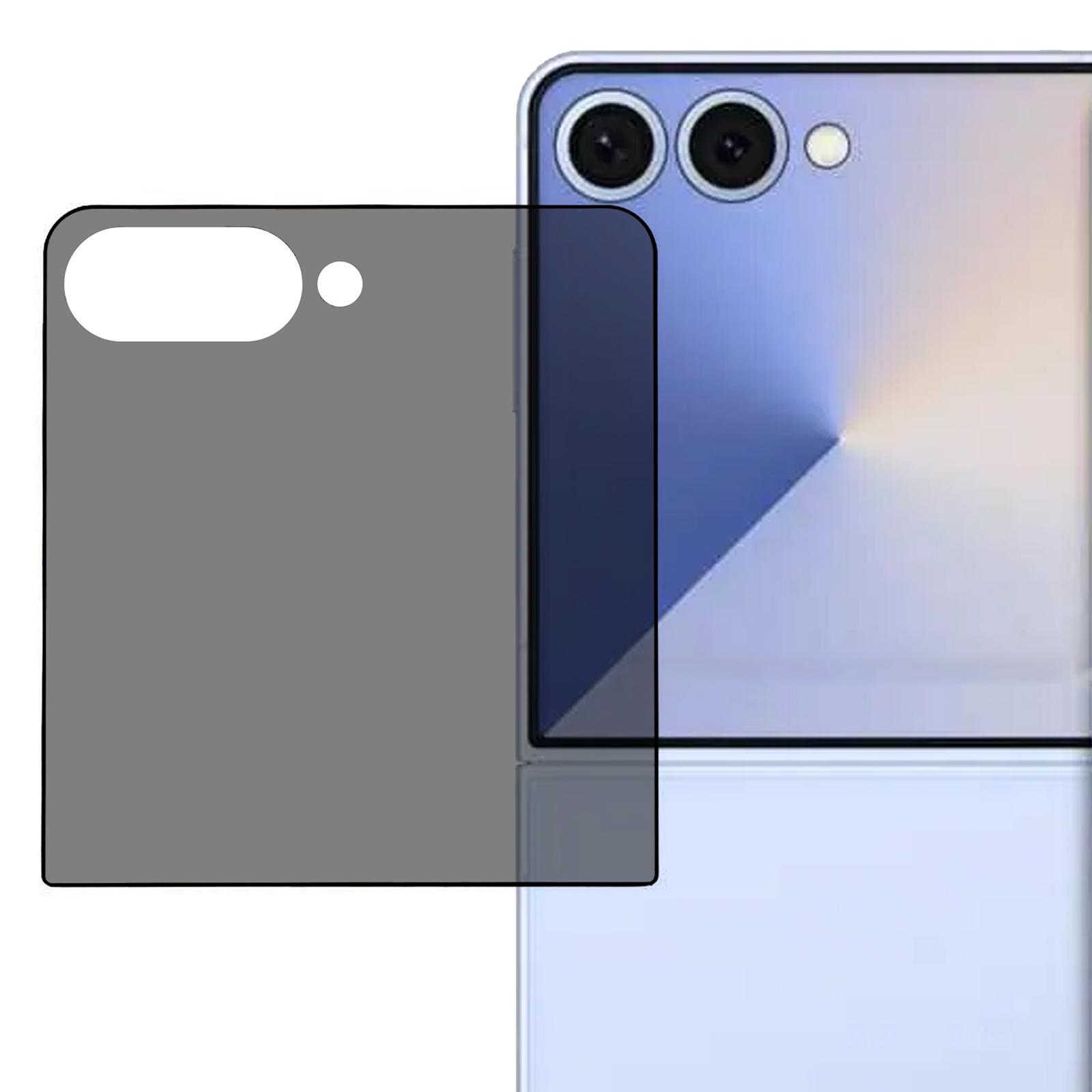 

For Samsung Galaxy Z Flip7 5G Anti-Spy Screen Protector Silk Printing Tempered Glass Small Screen Film As Shown A