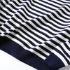 Suéter de punto a rayas de manga larga para mujer, suéteres de punto, tops de cuello redondo, jersey coreano, Pull Femme, Femenino