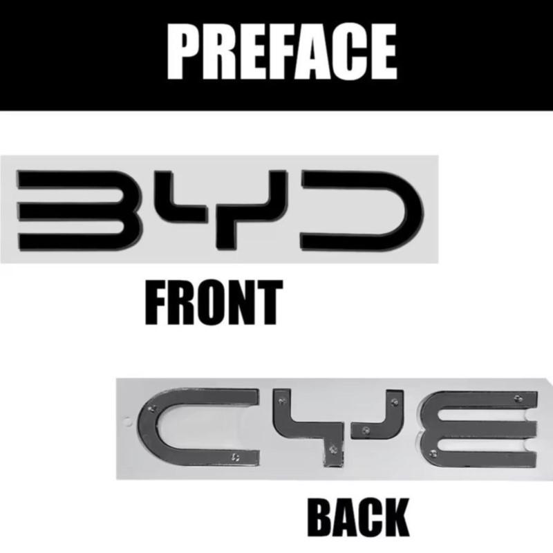 Car Front Hood Bonnet Rear Trunk Emblem Cover Sticker Auto Styling For BYD Atto Yuan Plus Song Plus Seal Seagull Dolphin Sealion