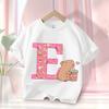 Capybara Cute T-Shirt Children's Anime Capybara Letter Short-Sleeve T-Shirt Girls' Summer Top