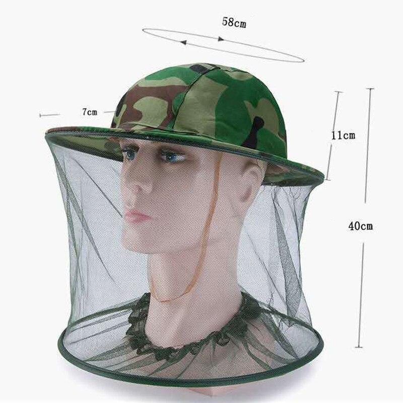 1 Stück Camouflage Anglerhut Breiter Schirm Sonnenschutz Jagd Imkerei Netzmütze Insektenschutz Nacken Kopfbedeckung
