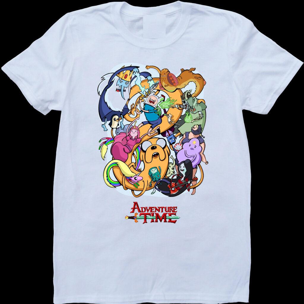 Adventure Time White T-shirt Unisex Funny Tee Gift For Friend Size S-4XL
