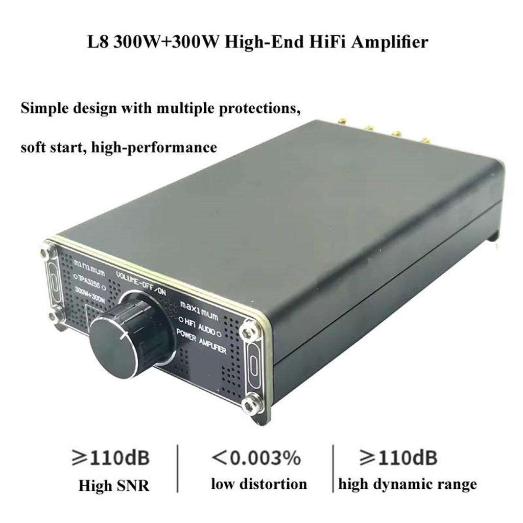 TPA3255 Digital Power Sound Car Amplifier Stereo Sound Amplifier for Home Theater Party Music 300W+300W Power Amplifier