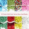 Solid Color Seed Bead Glass Loose Beads for Handmade Jewelry - Bracelet & Necklace DIY Accessories.