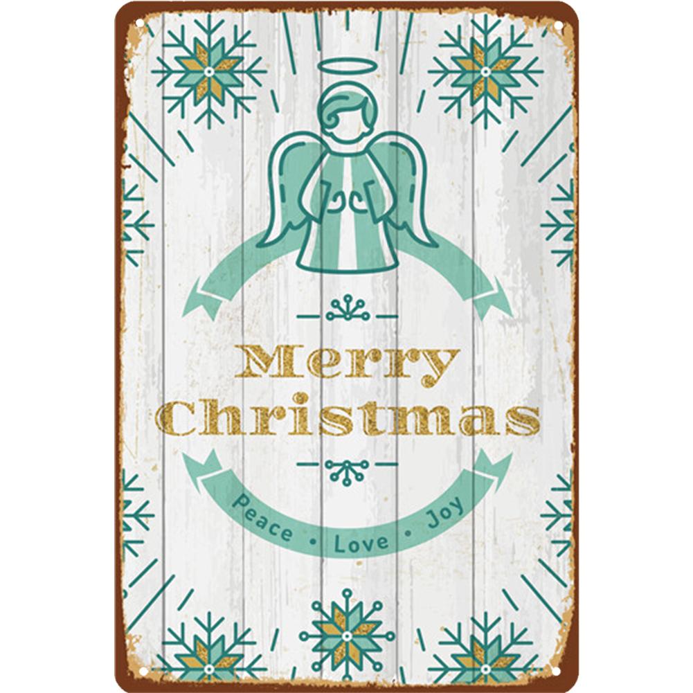 Merry Christmas Metal Tin Sign Plaque  Cartoon Elk Santa Claus Iron Painting Home Bar Cafe Pub Decoration Wall Art Plates