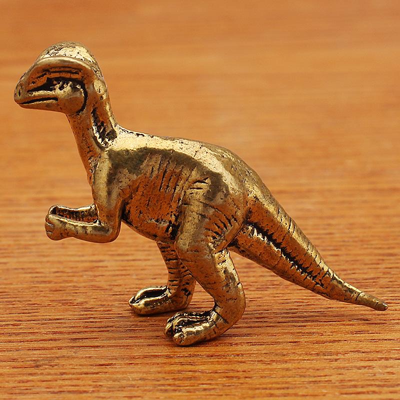 Thornback Dragon Dinosaur Small Copper Retro Play Gift Desktop Decoration Small Dinosaur Metal Ornament Crafts