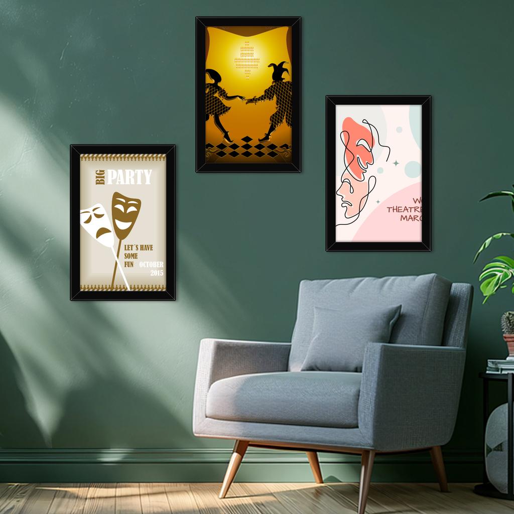 6 Pcs Black Theatre Frame 5.5 X 8.5 Inch Theatre Bill Frame Picture Frame Bulk Wall Mounting Photo Frames Set For Wall Tabletop