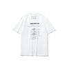 Li Ning T Shirts Men's White Crew Neck Moderate Straight Fit AHSR673-1