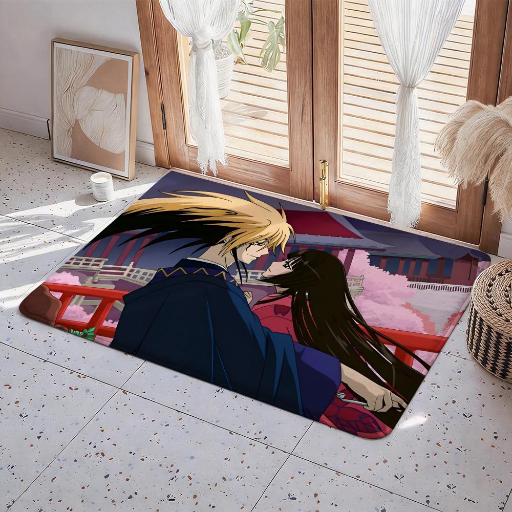 Anime A Nurarihyon no Mago Floor Mat Eco  Flannel Doormat Non Slip Odorless Indoor Floor Rug Soft Short Plush Home Mat