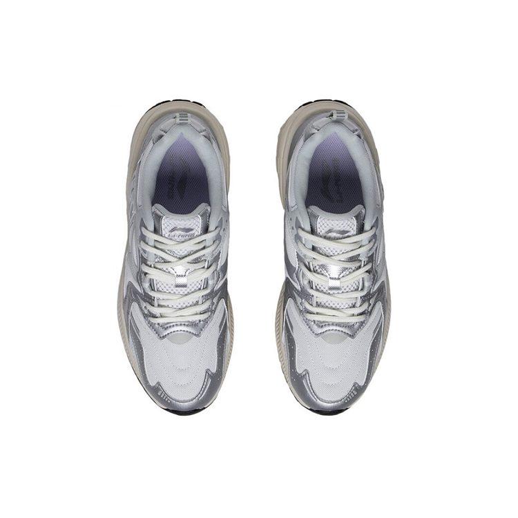 Li Ning 92 CICI 92 CICI Vintage Cushioning Slip Resistant Abrasion Resistant Low top Sports Casual Shoes Women's Gray AGCS278-3