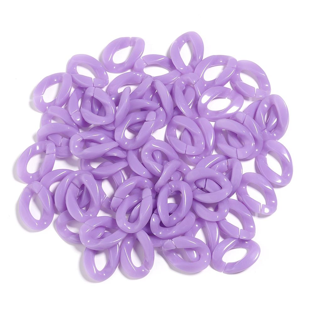 50pcs/Lot Colorful Acrylic Link Chain Buckle Beads For Necklace Bag Chains Connector Clasps DIY Necklace Clothing Jewelry Making