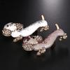 Cute Dachshund Dog Rhinestone Inlaid Brooch Pin Animal Shape Lapel Breastpin