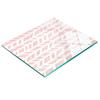 Decorative Glass Snack Serving Board, Herringbone Pattern, 60x52 Cm