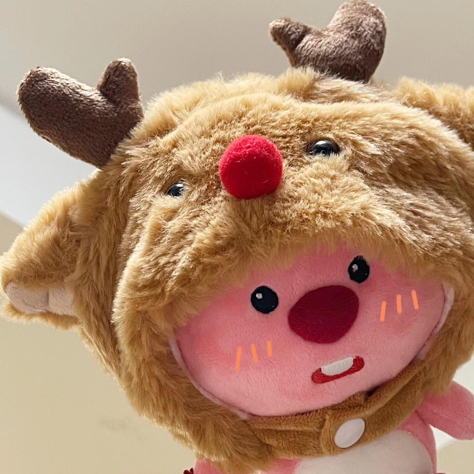 

Cute Elk and Beaver Plush Bag Pendant for Students