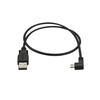 STARTECH 50cm Left Angled USB To Micro USB Cable - Black - Shielded