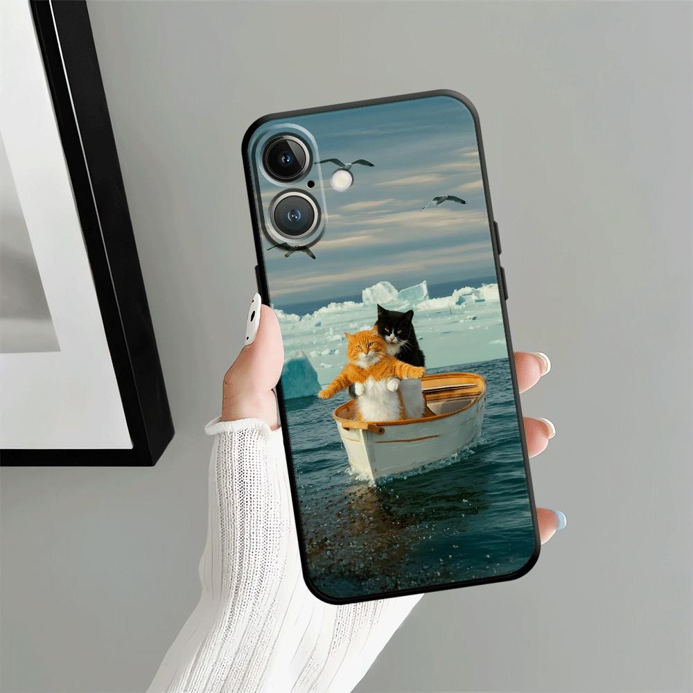 Funda Handyhülle Case für Apple iPhone 17 Pro Max 13 11 16 XR XS MAX Air 12 15 Pro 7 8 14 Niedliche Cartoon Katze