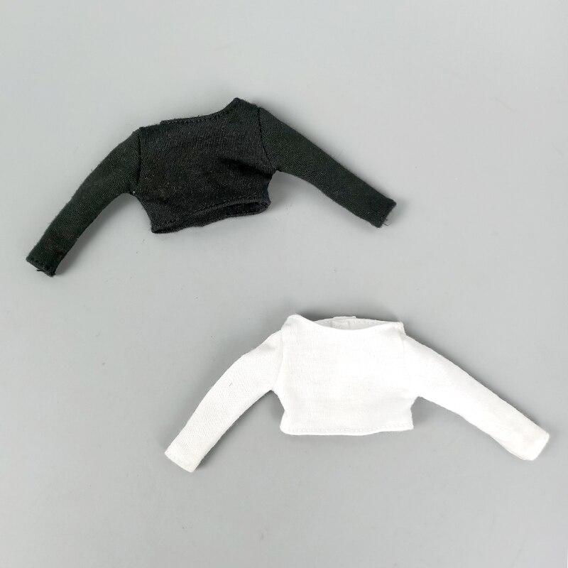 Sexy Shirts Short Crop Tops For Barbie Doll Clothes Long Sleeve Blouse Fashion Outfits For Barbie Accessories Kids Toys 1/6