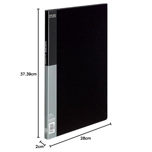 KOKUYO File Clear File Basic B4 20 Pockets Black La-B24D