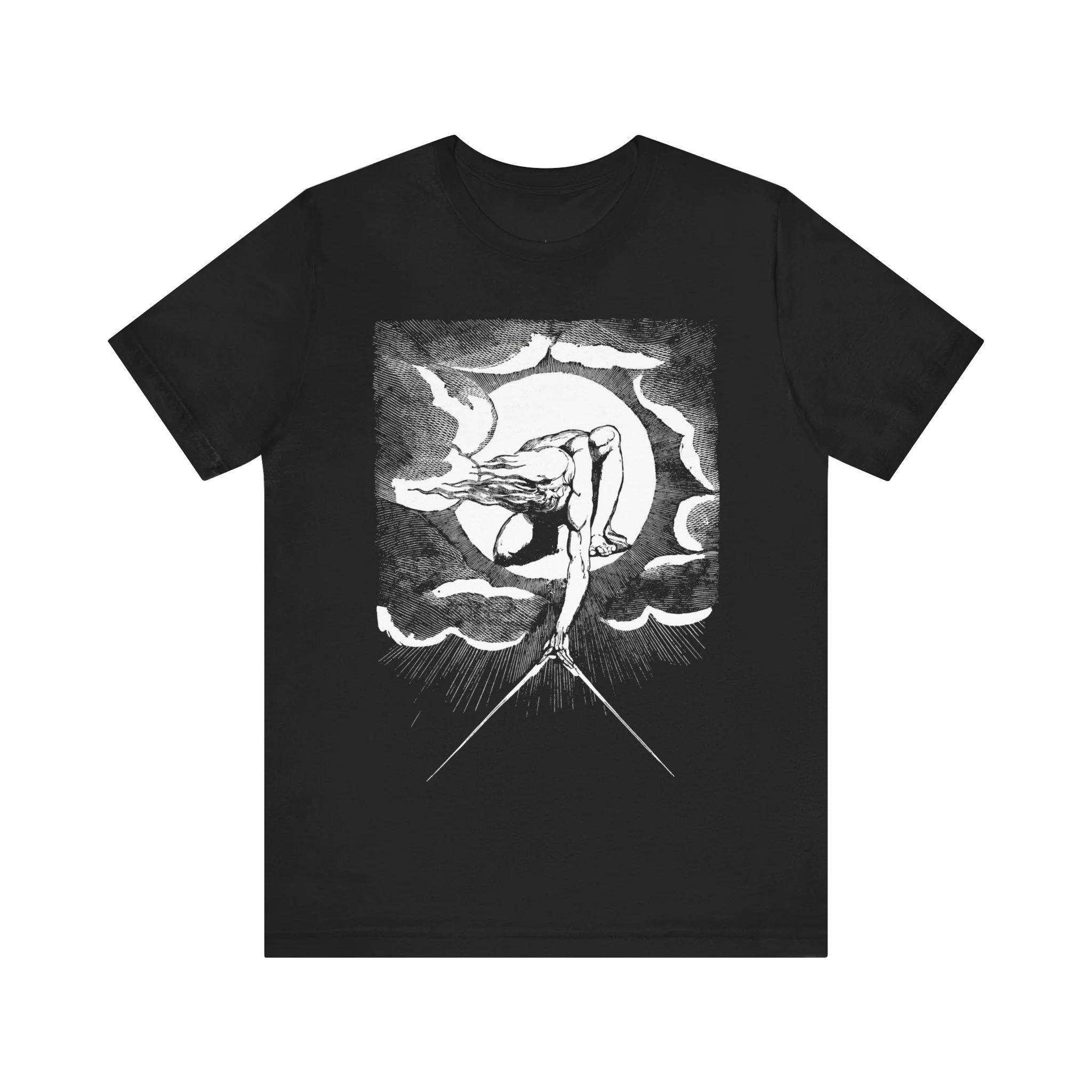 

The Ancient of Days William Blake Shirt Poetry T-shirt Vintage Art Bookworm Gift Classic Literature Unisex Jersey Short-sleeved 4XL