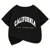 California Los Ángeles Camisetas Estampadas con Letras Moda Niños Camiseta Infantil Niños Niñas Verano Primavera Casual Top Camiseta