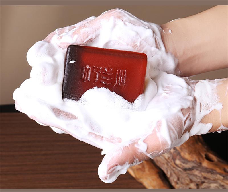 Ebony Wash Soaps Sandalwood Fragrance Aroma Balm Fat Clean Face Hands Body Shower Solid Perfume Soaps