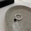 Sophisticated Black Geometric Onyx Ring For Women Unique Adjustable Copper Jewelry Fashion