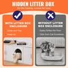 Cat Litter Box Enclosure Wooden Litter Box Furniture Hidden 57.9" White