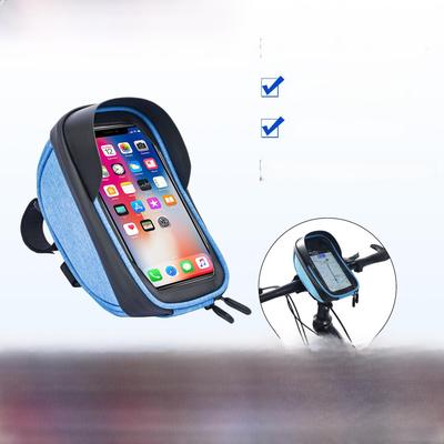 "Waterproof Bicycle Front Bag: Large-Capacity, Hard-Shell, Customizable, Mobile Phone Storage for Road Bikes"
