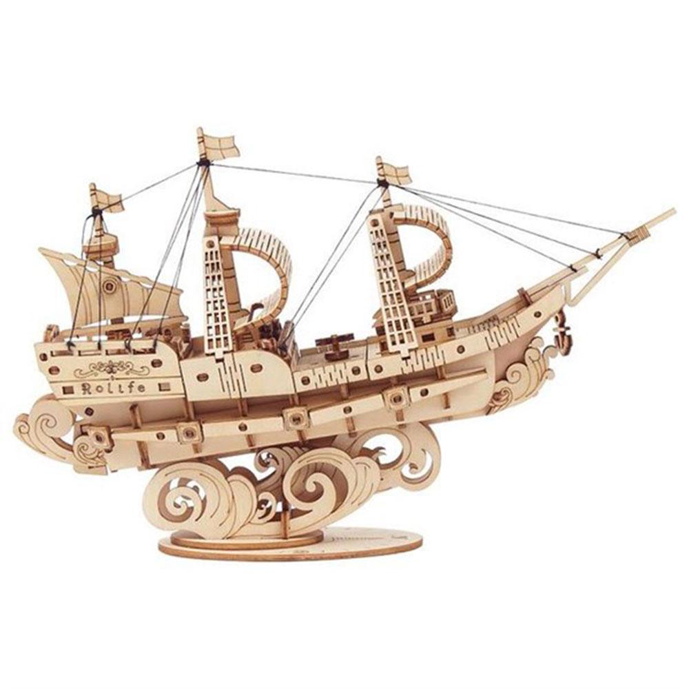 Robotime Classic 3D träpusselsats (Segelbåt)