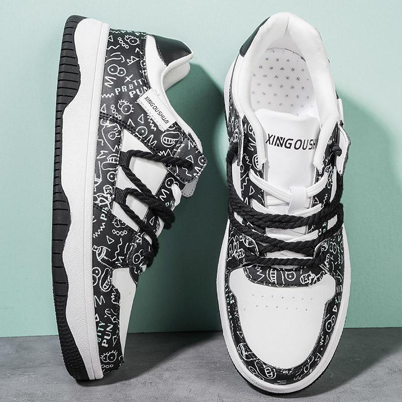 Tide Graffiti Sports Shoes Men's Sports Shoes Comfortable with Summer Fall Shoes 39-46