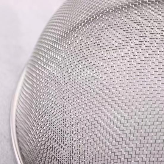 Reusable Food Net Cover for Parties Stainless Steel Mesh with Handle, Round Portable Fine Protector Outdoor Events Protector, Durable Guard Dishes And
