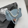 Personalized beaded new high-end small square bag simple atmosphere commuter shoulder bag niche portable women's bag