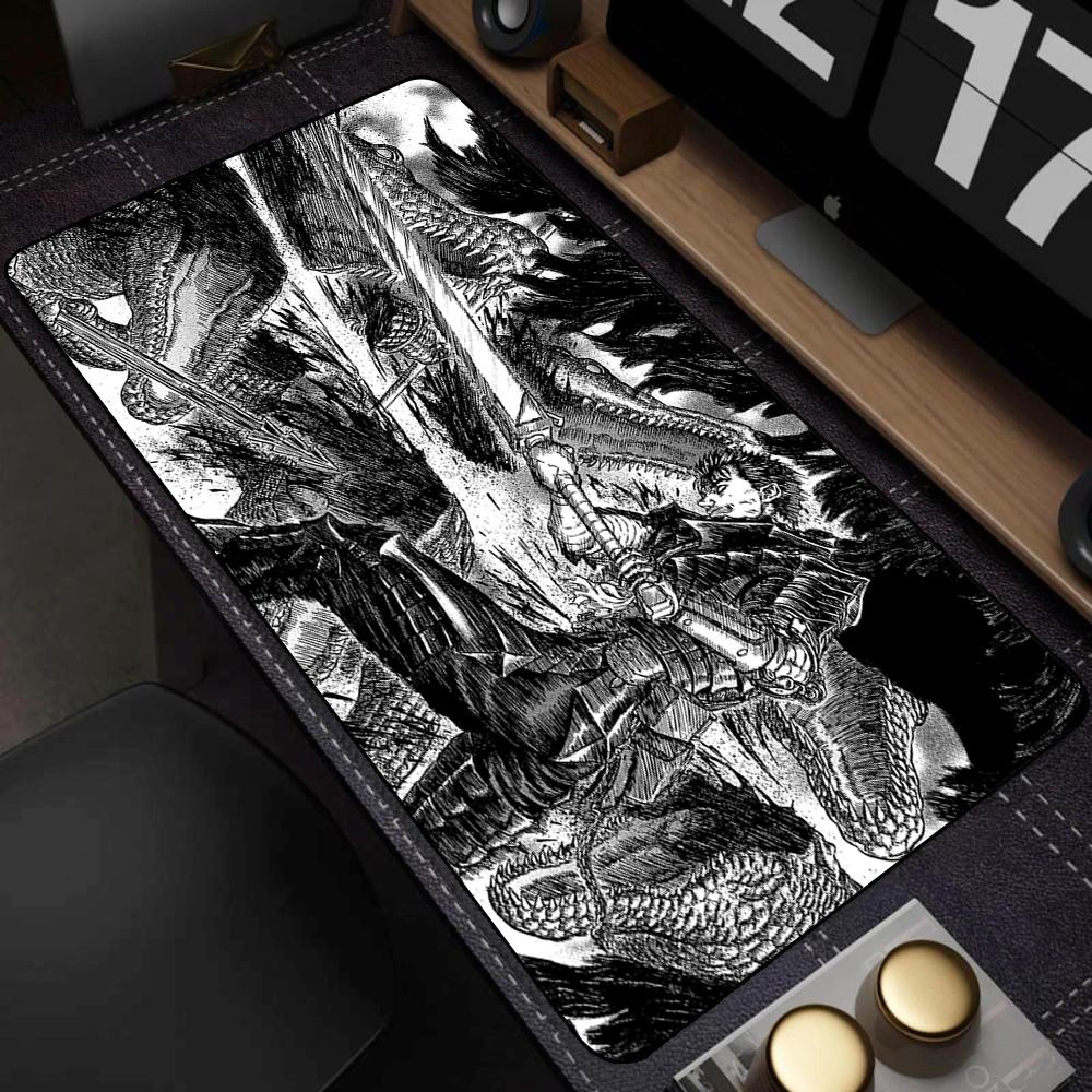 Mouse Mat Berserk Guts Gamer Gaming Mouse Pad Guts Sword In Berserk Computer Accessories Big Keyboard Laptop Padmouse Speed Desk