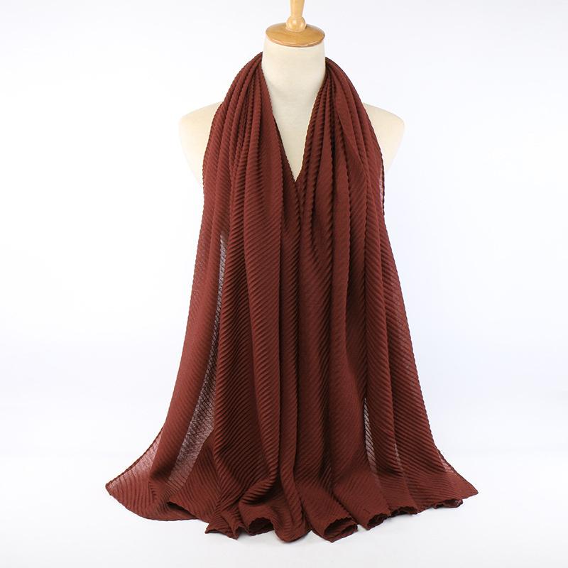 New Crinkle Cotton Scarf Head Hijab Wrap Solid Women Plain Shawls Foulard Femme Lady Headband Muslim Hijabs Store