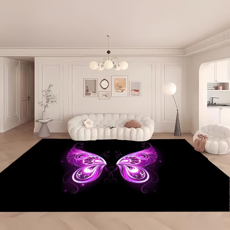 3D Beautiful Butterfly Large Area Carpet for Living Room Cartoon Kids Bedroom Sofa Doormat Floor Tapete Anti-slipDecor Alfombra