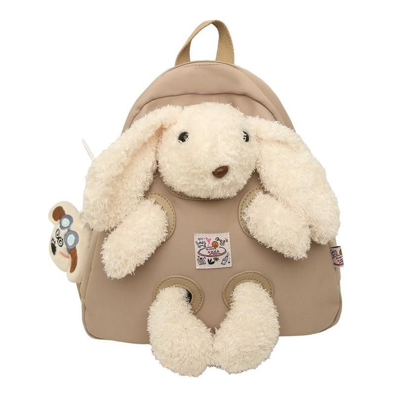 

Stylish Girls Trendy Dualcompartment Nylon Backpack For School And Leisure Use With Top Handle хакі