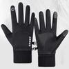 Black Winter Warm Full Fingers Waterproof Cycling Outdoor Sports Running Motorcycle Ski Touch Screen Fleece Gloves New
