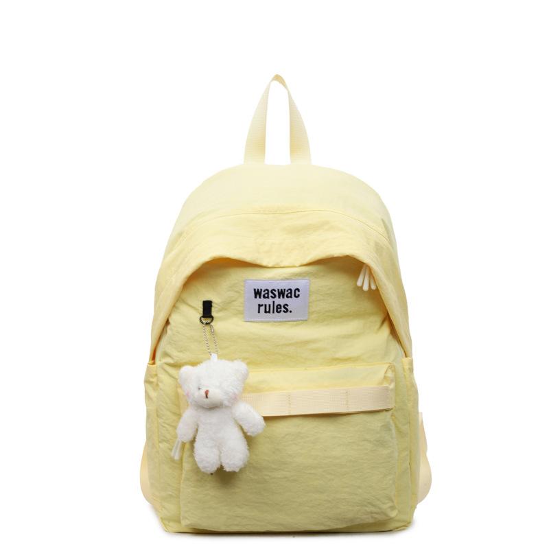 2025 summer Korean lazy wind backpack high school college student high value schoolbag fashion trend simple backpack
