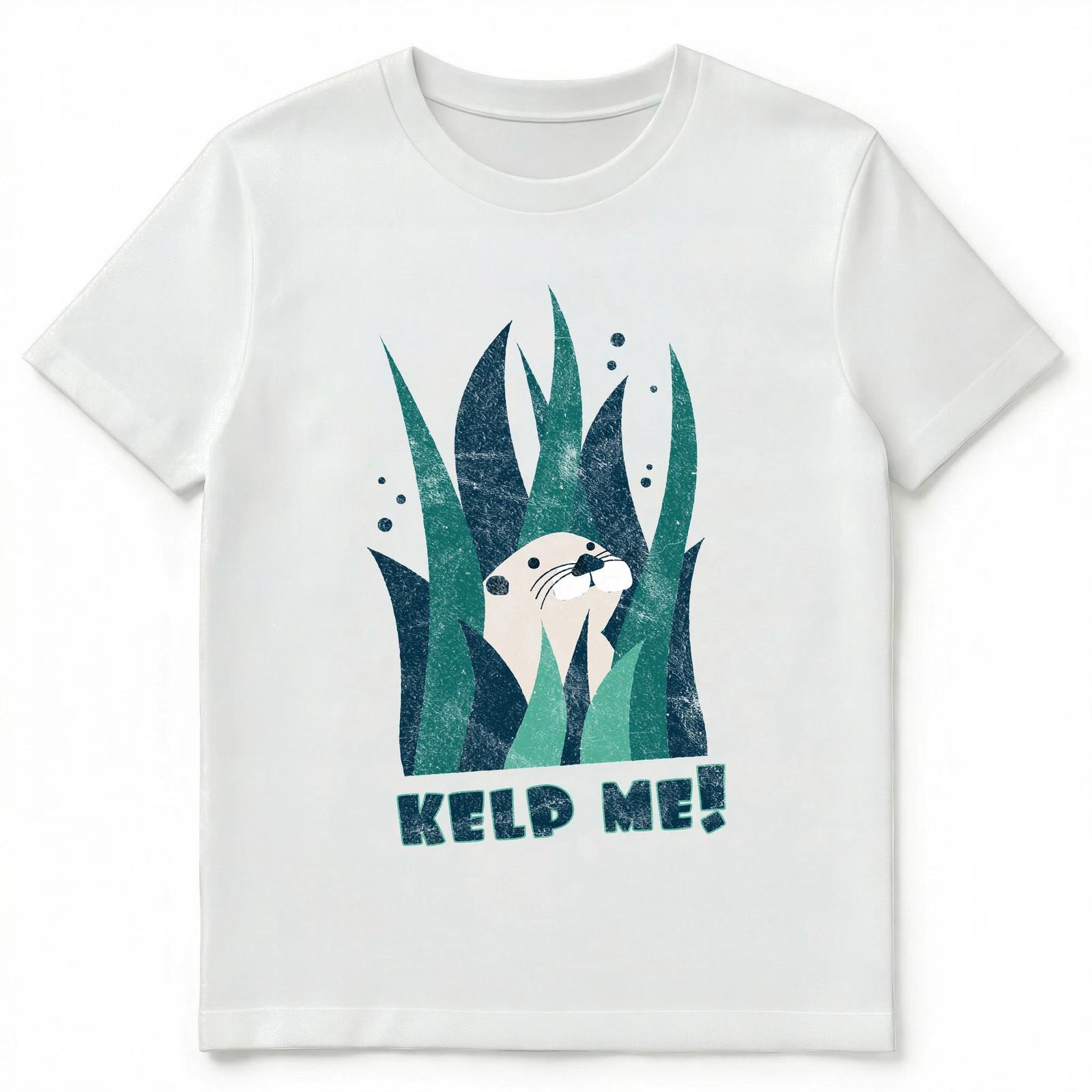Kelp Me Funny Sea Kelp And Otter Pun Unisex T-Shirt S