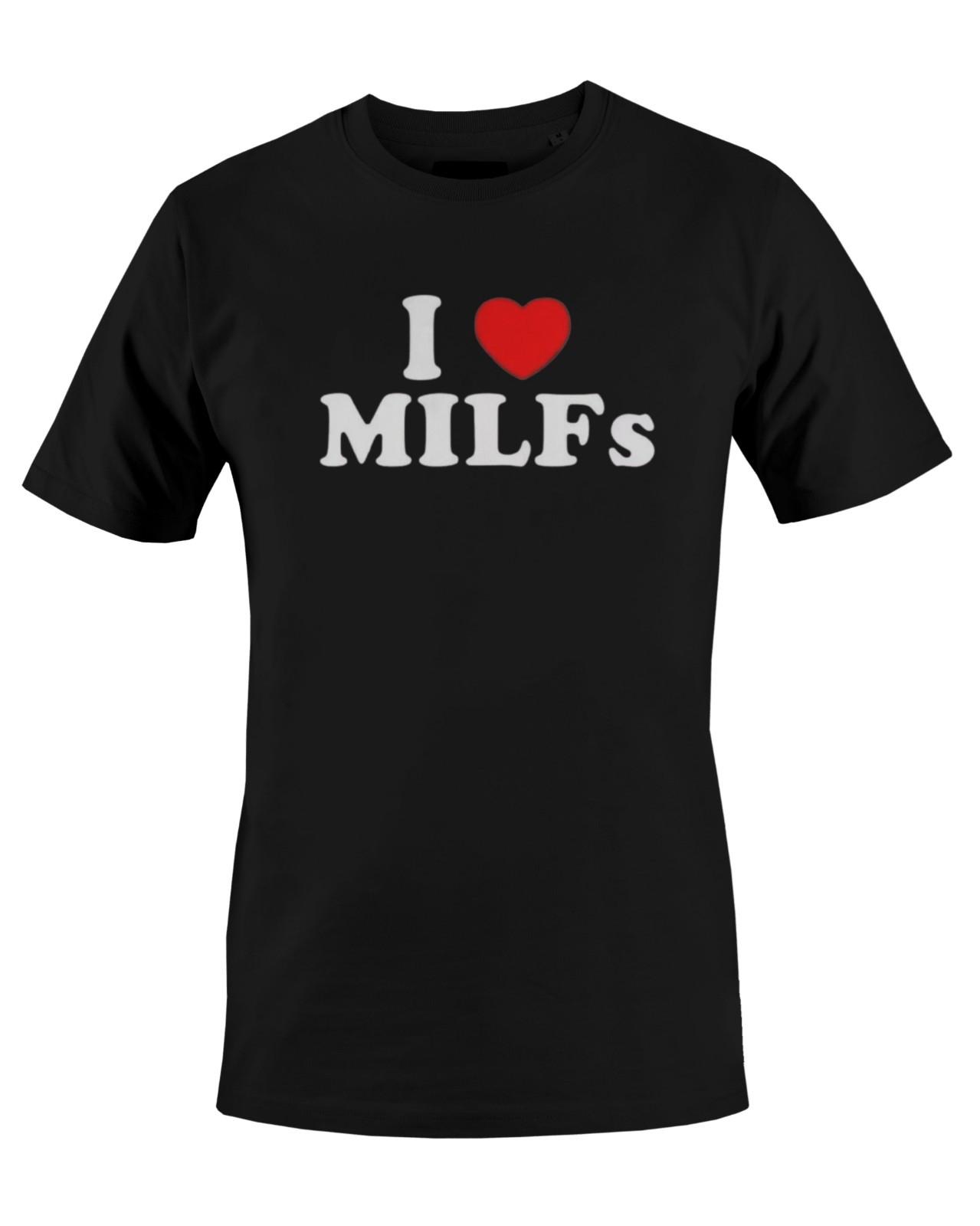 Funny I Love MILFs Heart Graphic Print Mens T-Shirt XXXXL