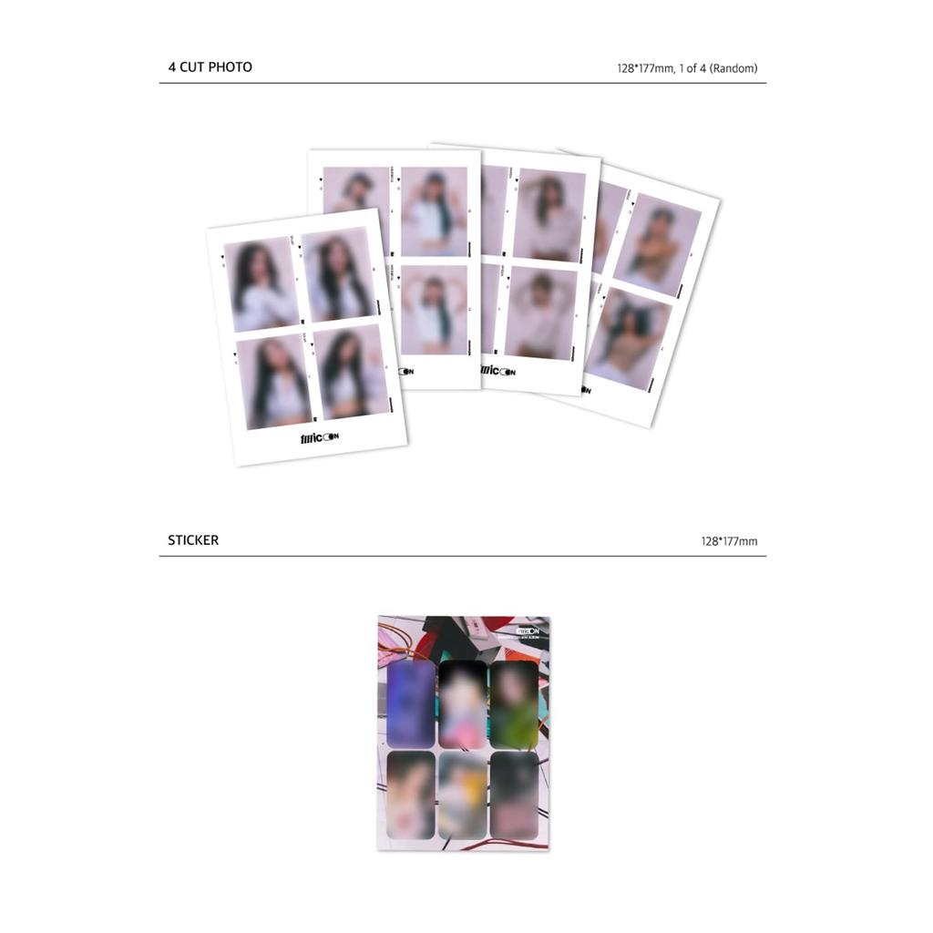 Mini-Album 12er-Pack CD-Booklet Text Akkordeonkarte 4 Schnittfotos Aufkleber Fotokarte Poster 1 Mini-Handspiegel 4 Fotos "MAMAMOO - [MIC ON]" (HAUPT