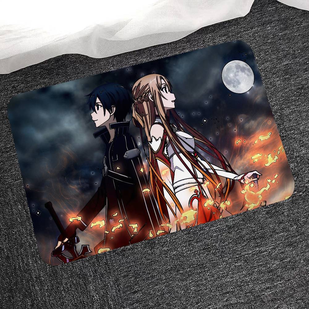 Adventure Anime Sword Art Online Bathroom Mat Kids Room Bedroom Decoration Balcony Anti-Slip Doormat Living Room Welcome Rug