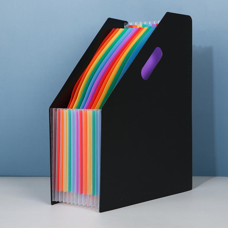 

A4 Large Capacity Accordion Document Bag with Slanted Mouth for Student Paper Storage and Organization