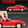 Scale 1:32 C2 Camaro Car Model Toy Metal Body Rubber Tires Sound Light Pull Back Simulation Models Toys for Kids' Edutainment
