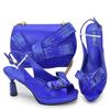 Italian Rhinestone Peep Toe High Heels & Evening Bag Set