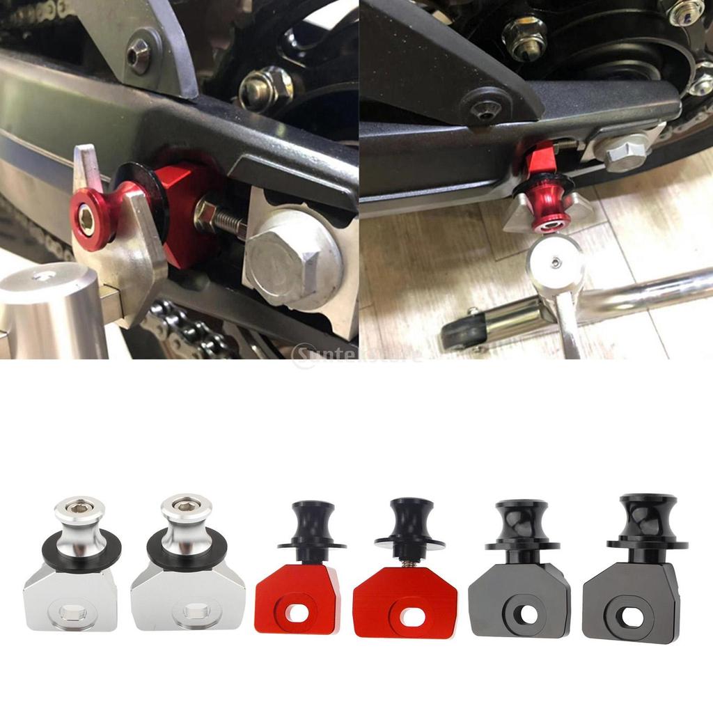 2x Practical Motorcycle CNC Aluminum Chain Adjustment Screw Rocker Reel Slider for Honda CB650R CBR650R CB 650R 14-19