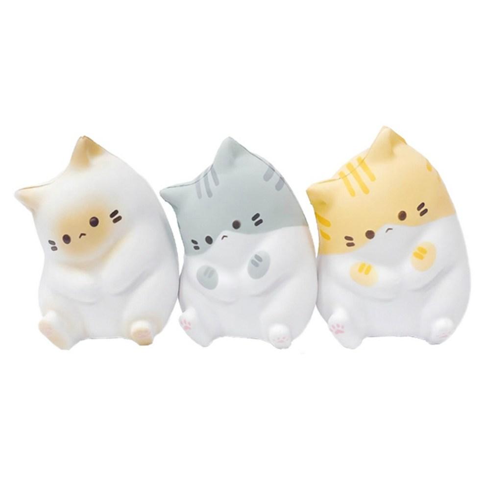 Agaplus Fluffy Marshmallow Cat Mackerel Squishy Toys, 2-Pack