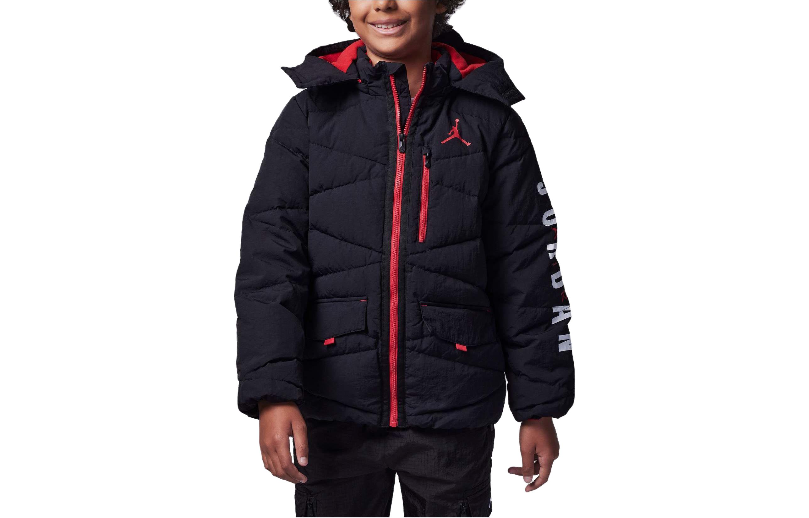 Jordan Kids Down Jackets Detachable Hood Moderate FB1671-010 L
