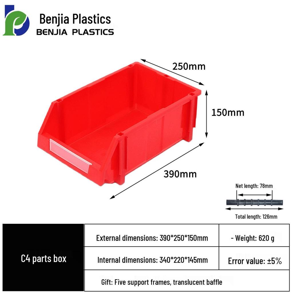 Large Wall-Mounted Plastic Screw Organizer with Compartments
